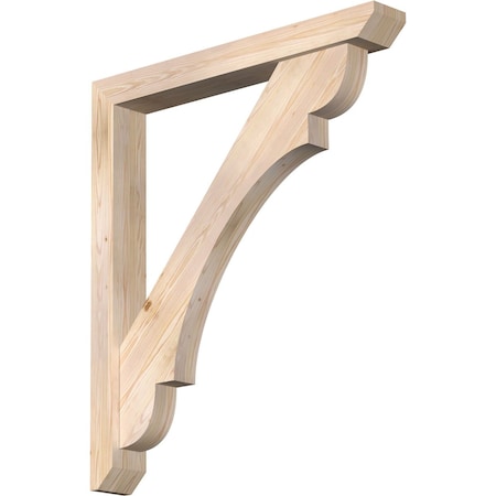 Ekena Millwork Olympic Slat Smooth Bracket w/ Offset Brace, Douglas Fir, 5 1/2"W x 42"D x 48"H BKT0604X42X48OLY06SDF